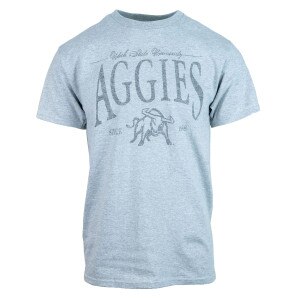 Champion utah state university aggies distressed gray unisex t-shirt